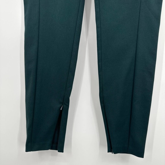 Reiss Skinny Trouser Pants High Waisted Flat Front Ankle Zip Casual Green Size 8 - Picture 5 of 7